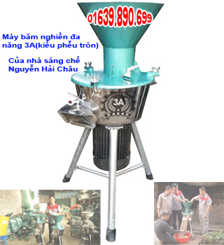 Máy chế biến thức ăn chăn nuôi 3A 2,2Kw (kiểu phễu tròn)