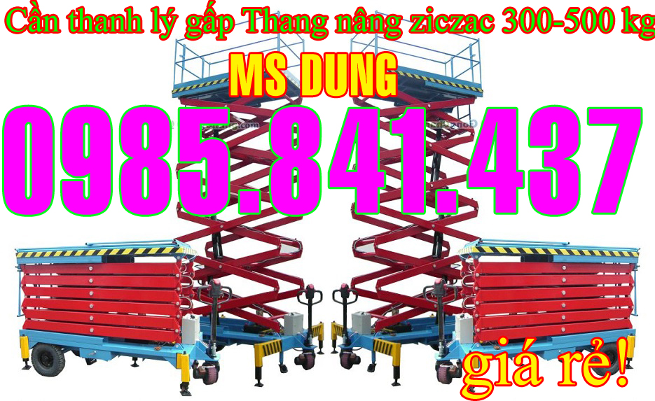 Thang nâng ziczac Eoslift - USA, 500kg 9m