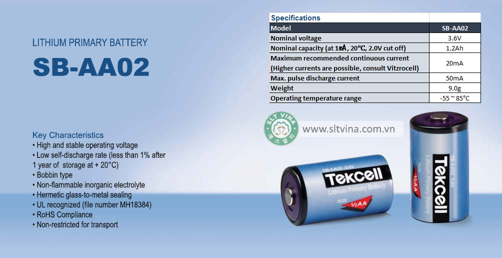 Pin Tekcell nuôi nguồn – Tekcell Lithium Primary Battery