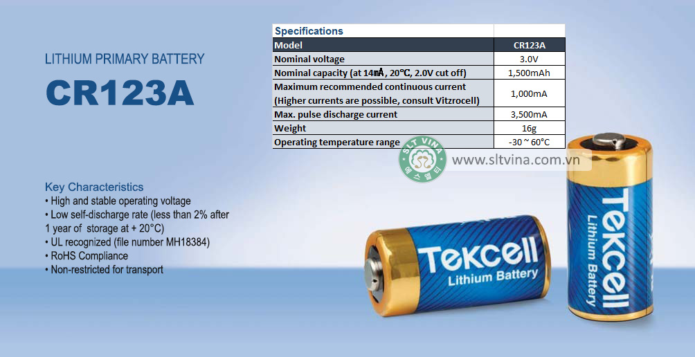 Pin Tekcell nuôi nguồn – Tekcell Lithium Primary Battery