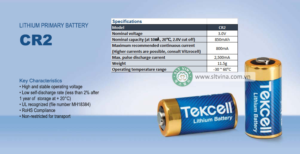 Pin Tekcell nuôi nguồn – Tekcell Lithium Primary Battery