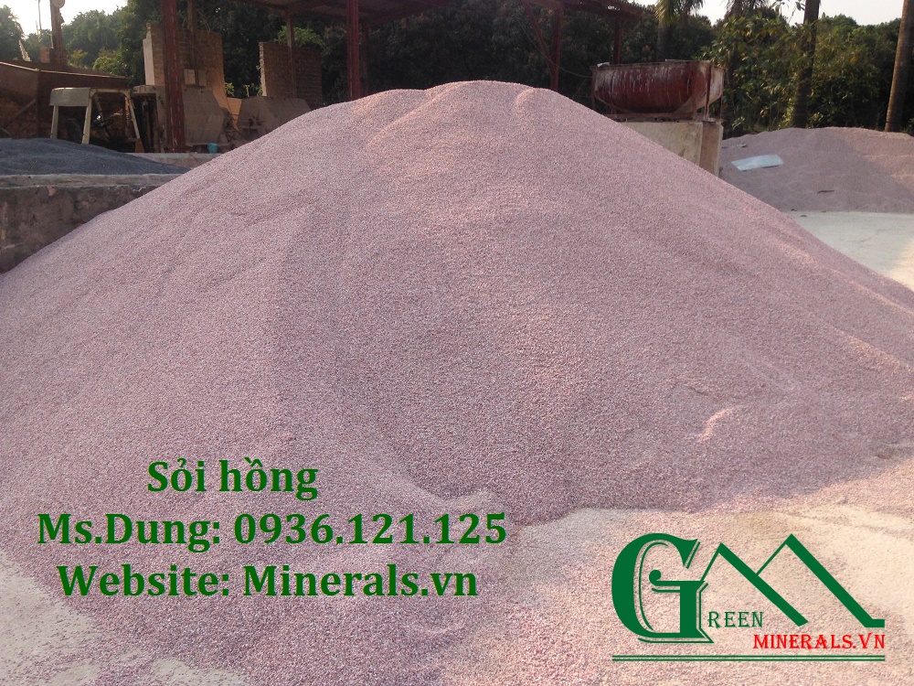 Sỏi trang trí màu hồng
