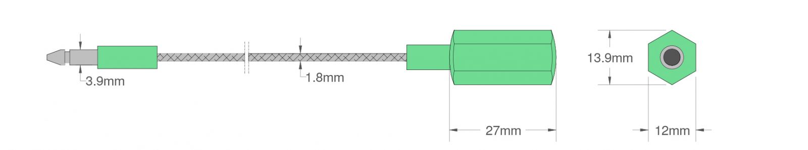 Seal cáp bấm niêm phong đầu nhựa cho container