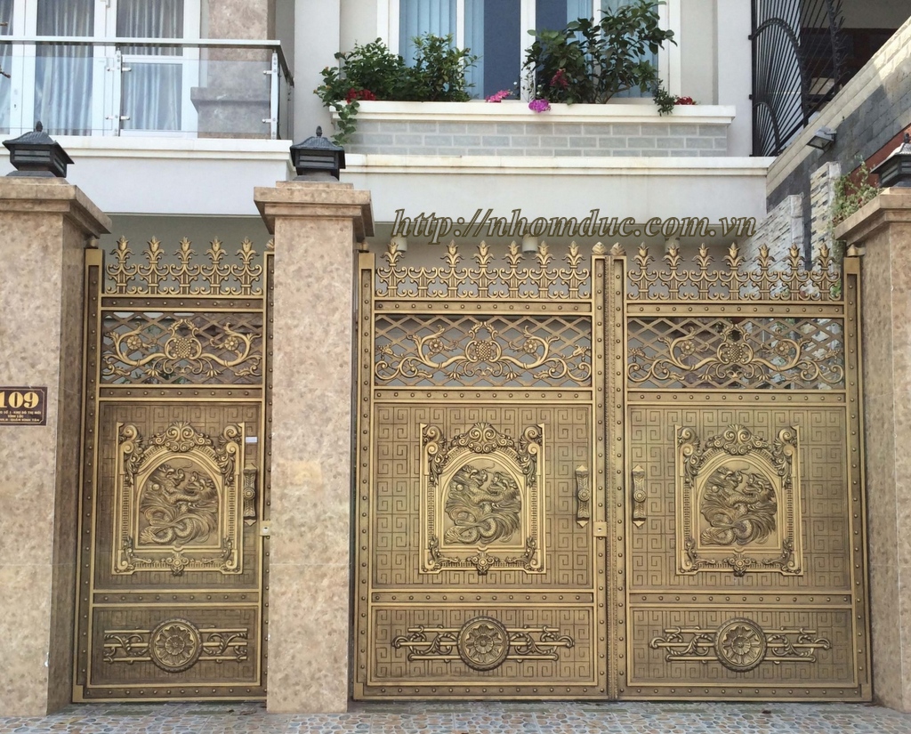 Cửa cổng hợp kim nhôm đúc 5
