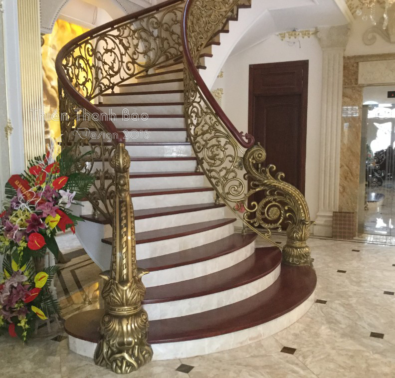 Cầu thang nhôm đúc CT006