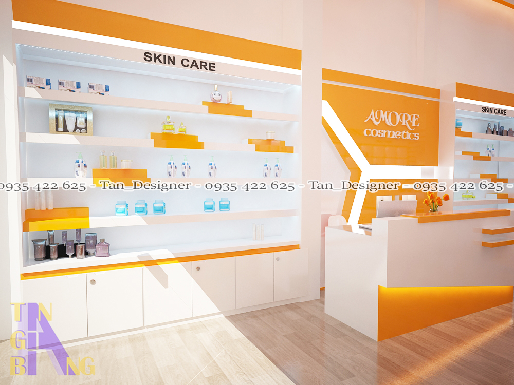 Thiết kế, thi công shop mỹ phẩm AMORE