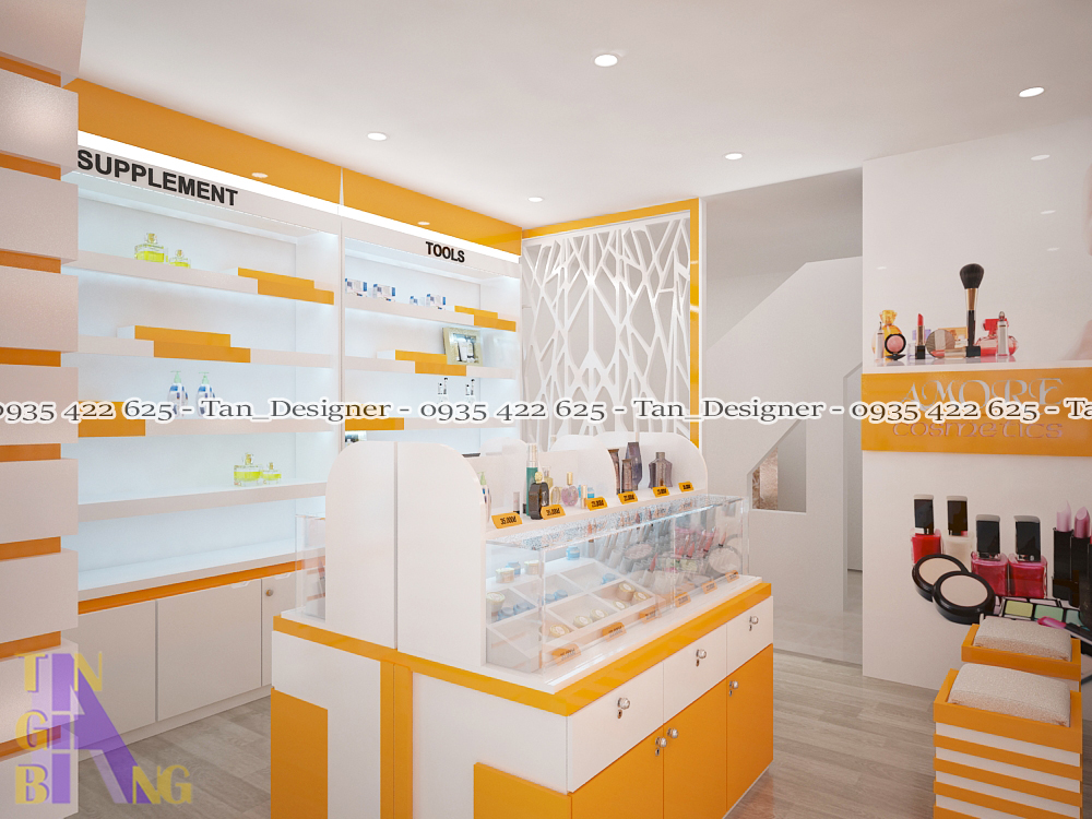 Thiết kế, thi công shop mỹ phẩm AMORE