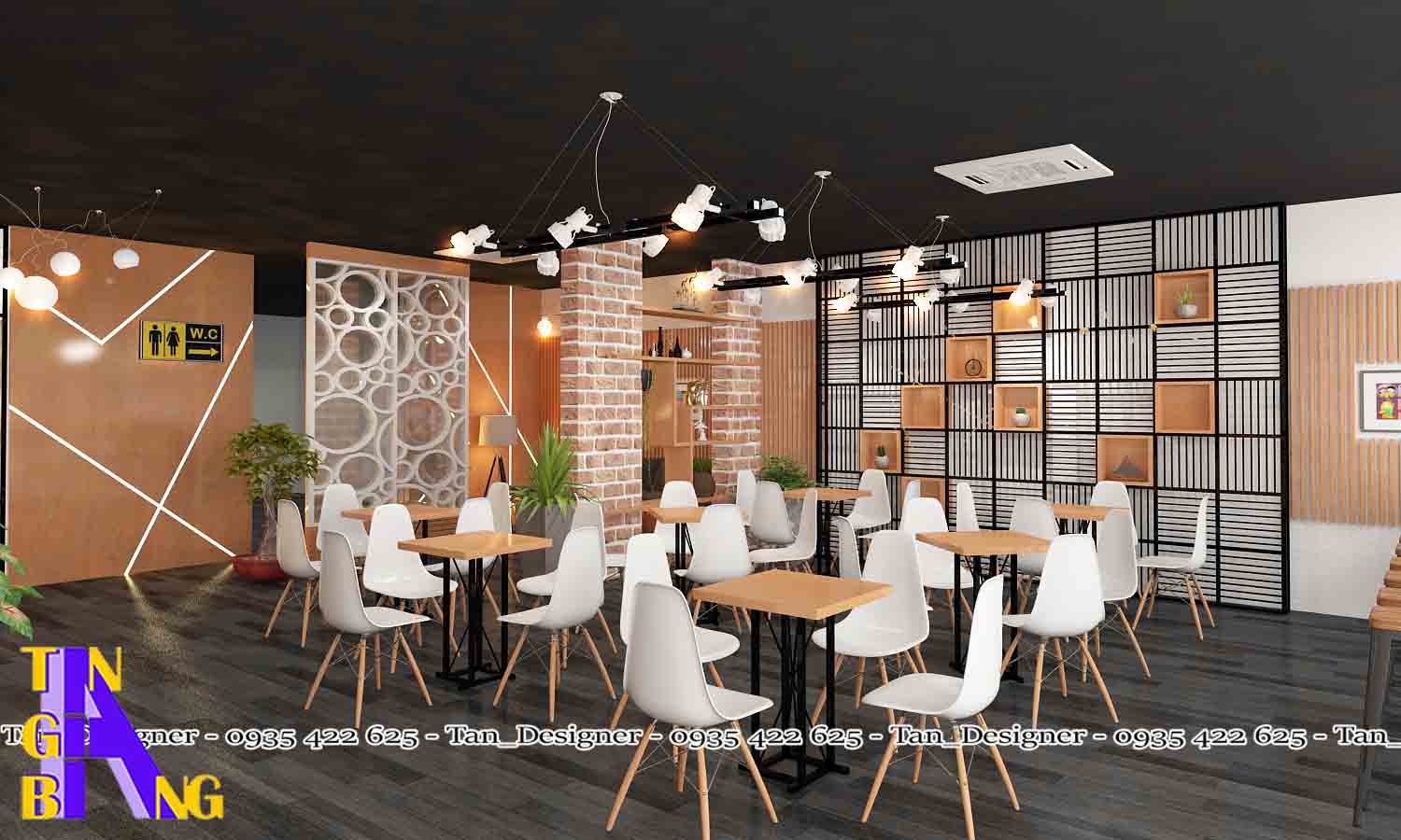 Dịch vụ thiết kế thi công trọn gói quán trà sữa Fancy - Bình Dương