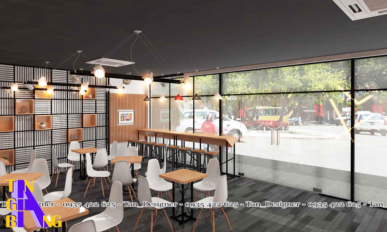 Dịch vụ thiết kế thi công trọn gói quán trà sữa Fancy - Bình Dương
