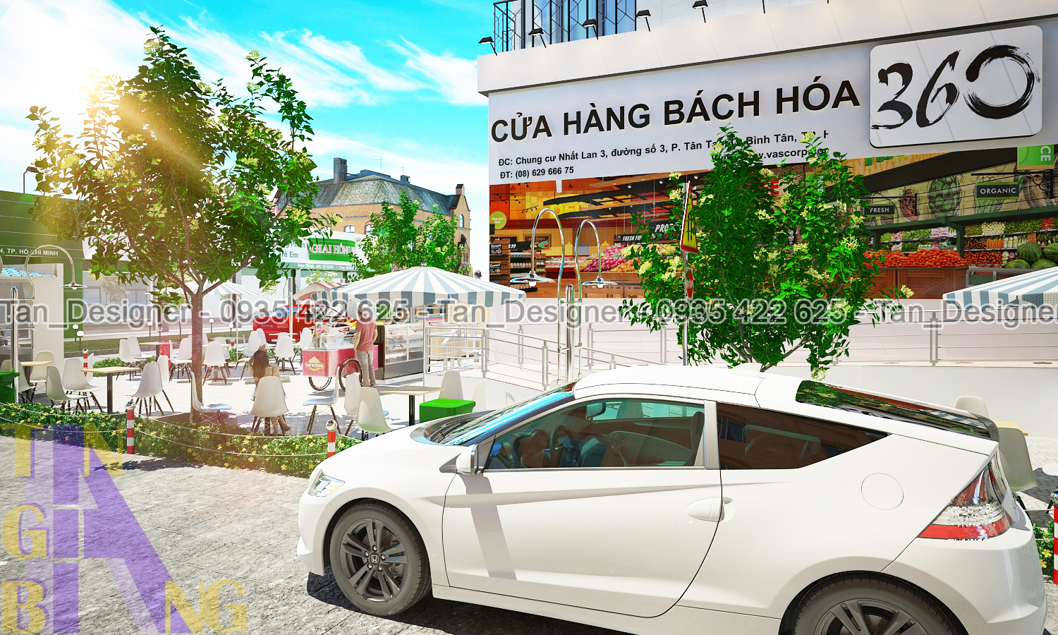 Thiết kế thi công nội thất siêu thị