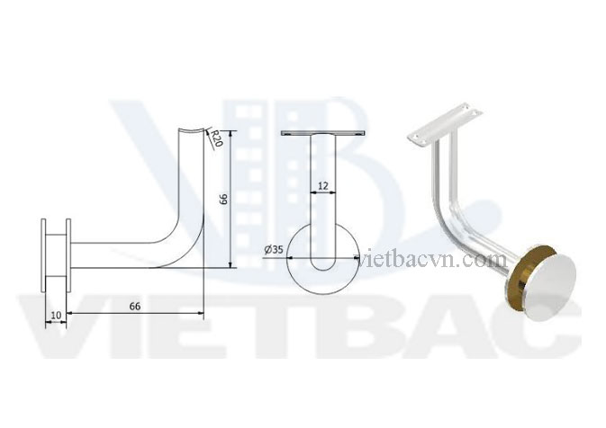 Trụ lan can kính, trụ cầu thang inox, trụ lan can thép không gỉ
