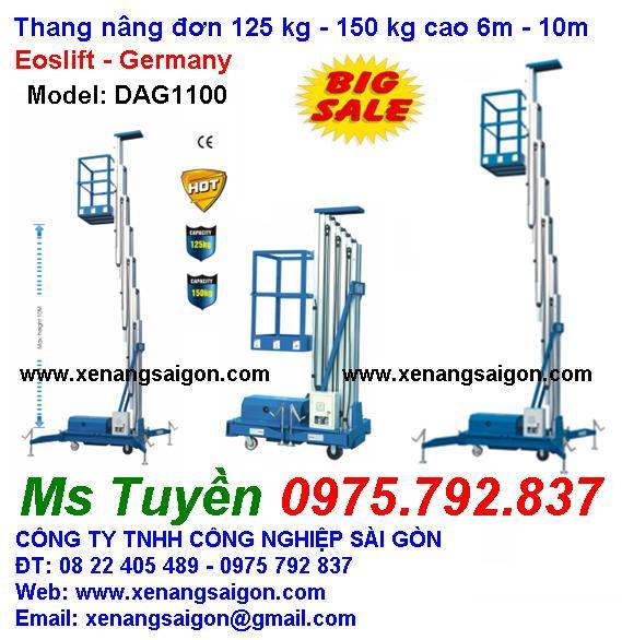 Thang n&acirc;ng người DAG1100 Eoslift (125 kg - 10m)